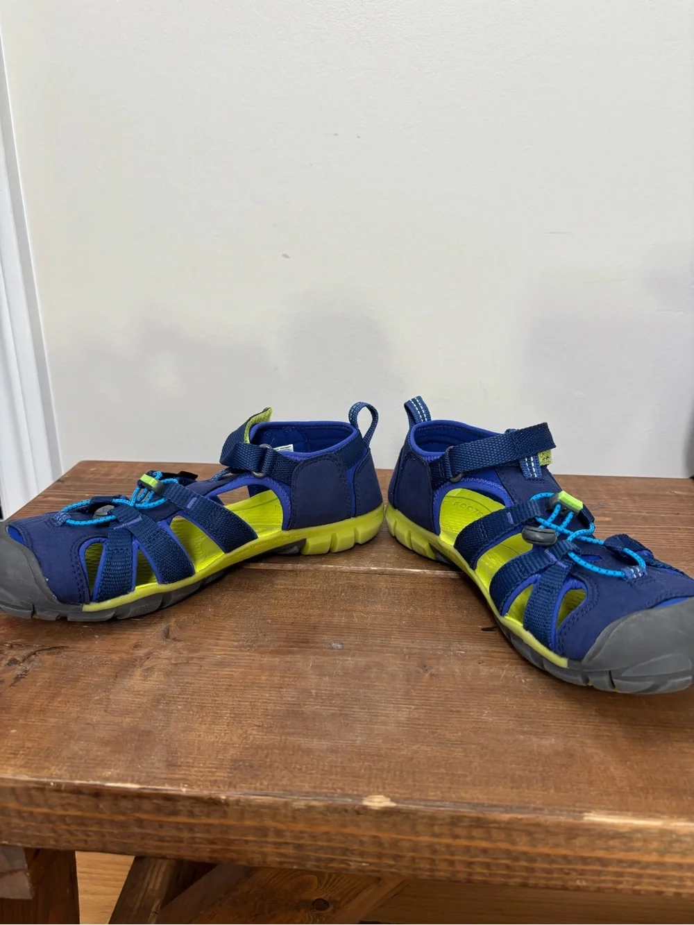 Kids Keen Sea Camp Navy and Lime Active Sandals Boys size 6